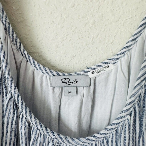 Rails Capri Mixed Stripe Rainbow Color Block Boho Midi Dress - Picture 4 of 5